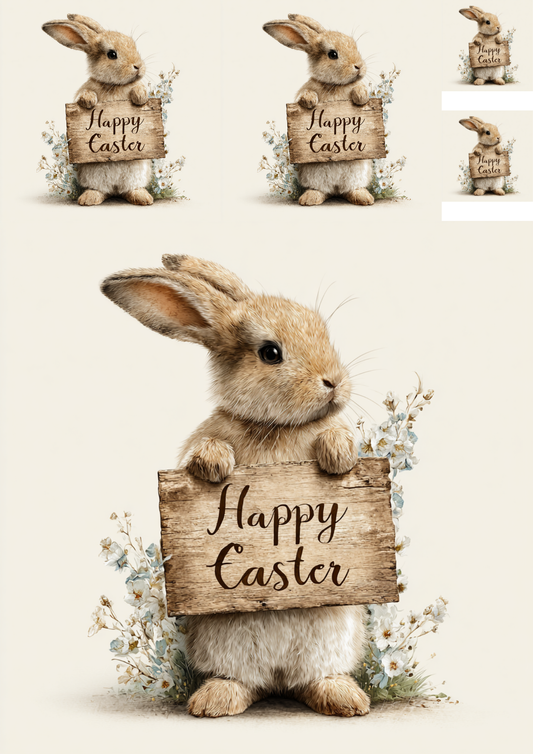 Sticker Sheet / Greeting Card – Easter Bunny Collage Cat. No. 5672