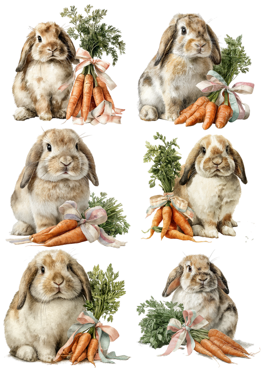 Sticker Sheet / Greeting Card – Easter Bunny Collage Cat. No. 5673