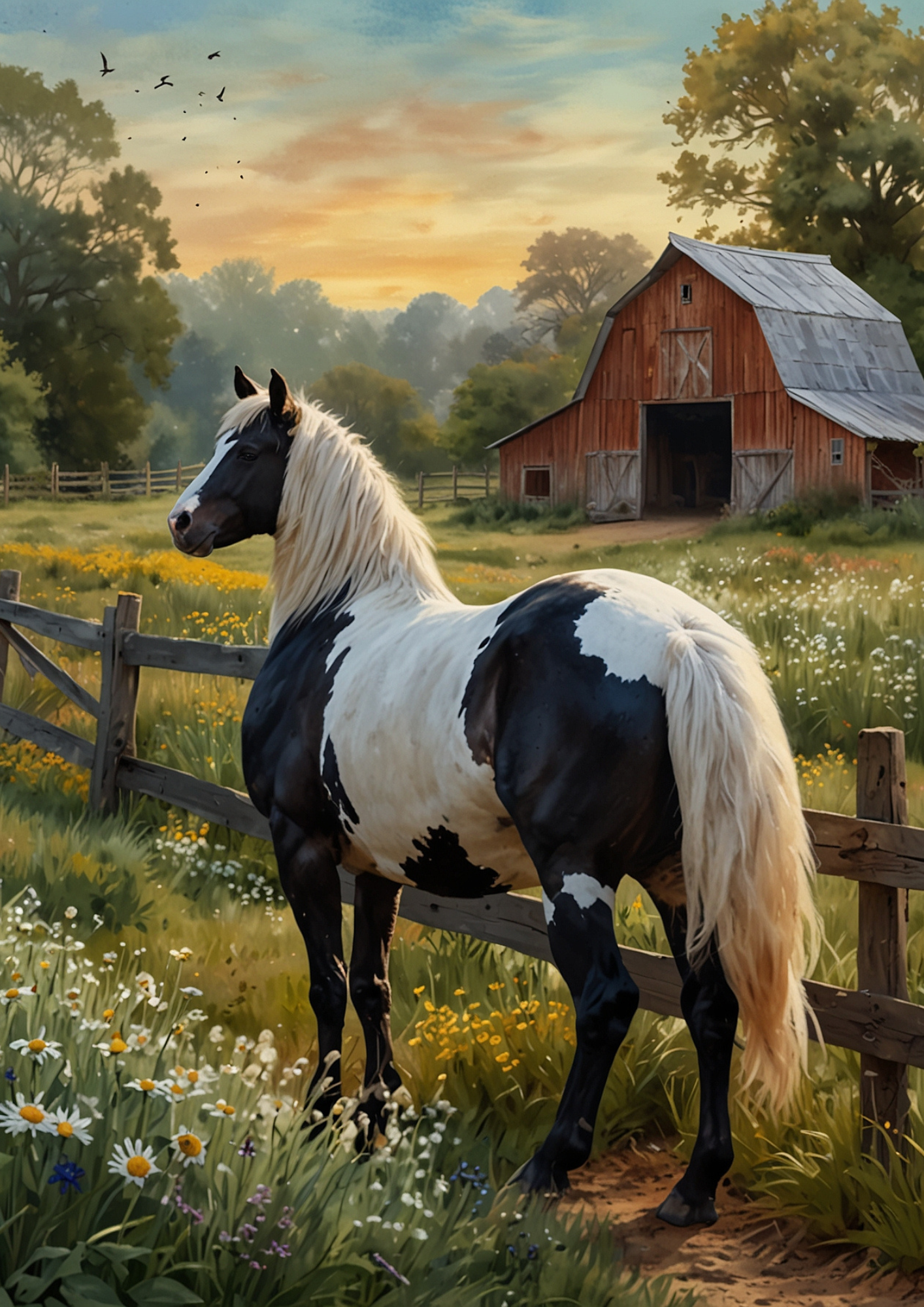 Sticker Sheet / Greeting Card – Horse Full Cat. No. 5681