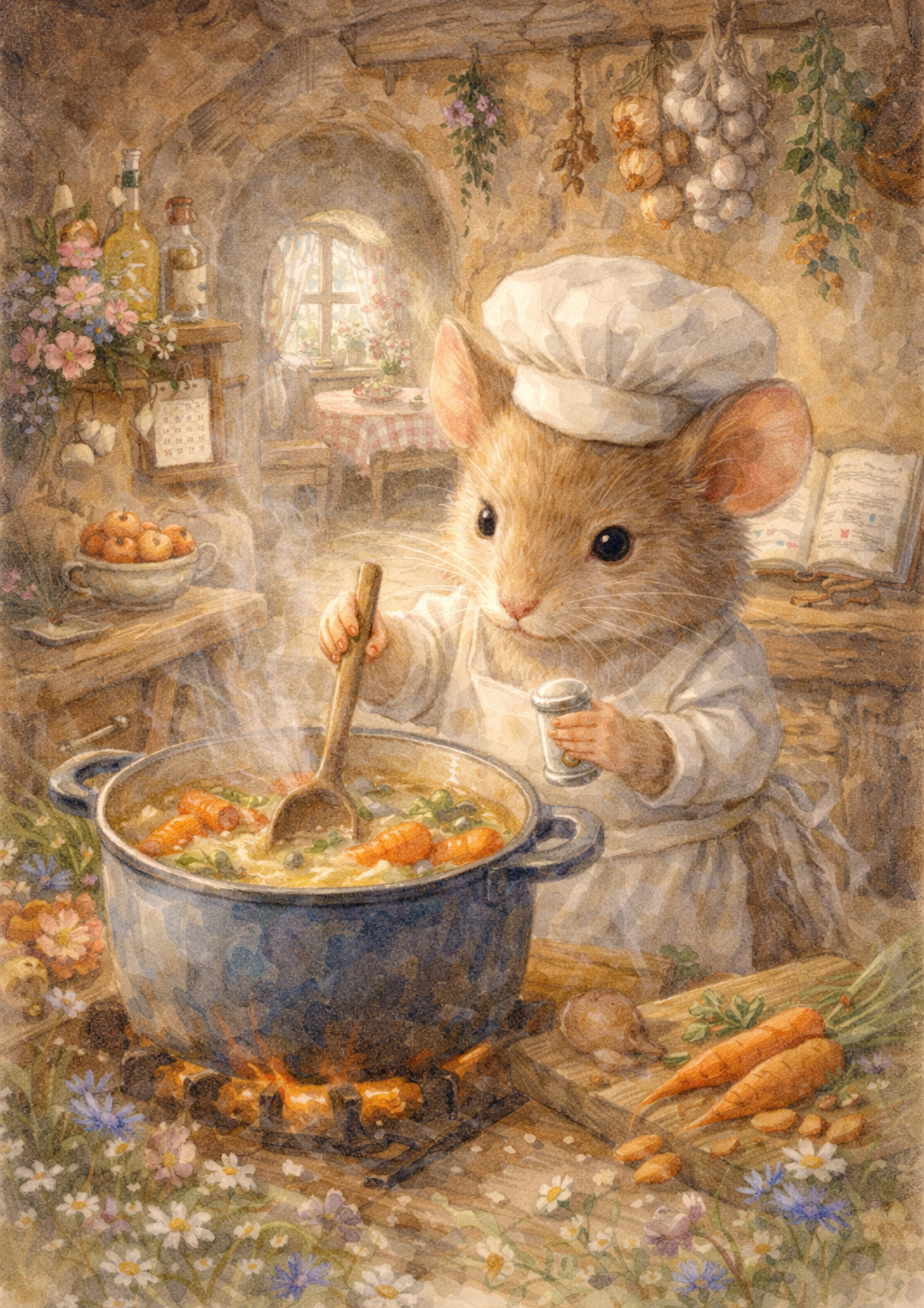 Sticker Sheet / Greeting Card – Mouse Cooks Full Cat. No. 5697