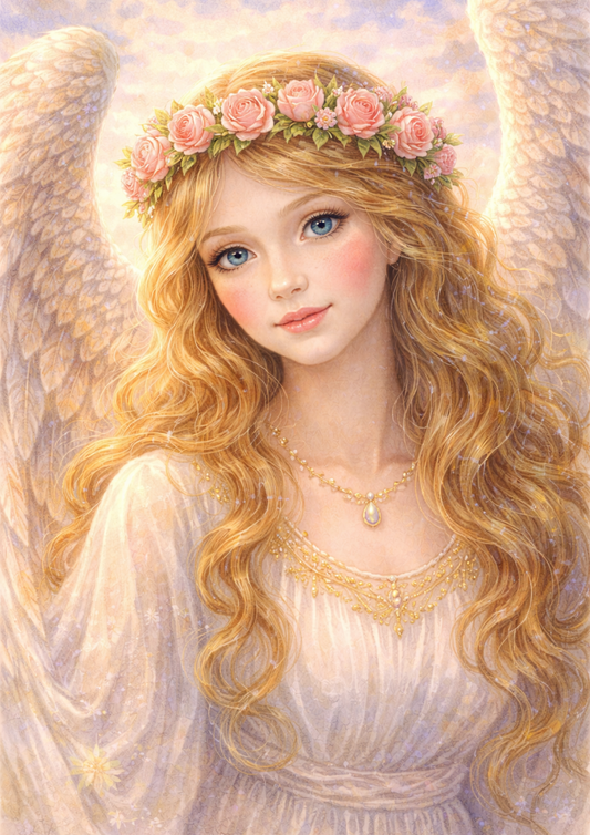 Sticker Sheet / Greeting Card – Angel in a Wreath Full Cat. No. 5708