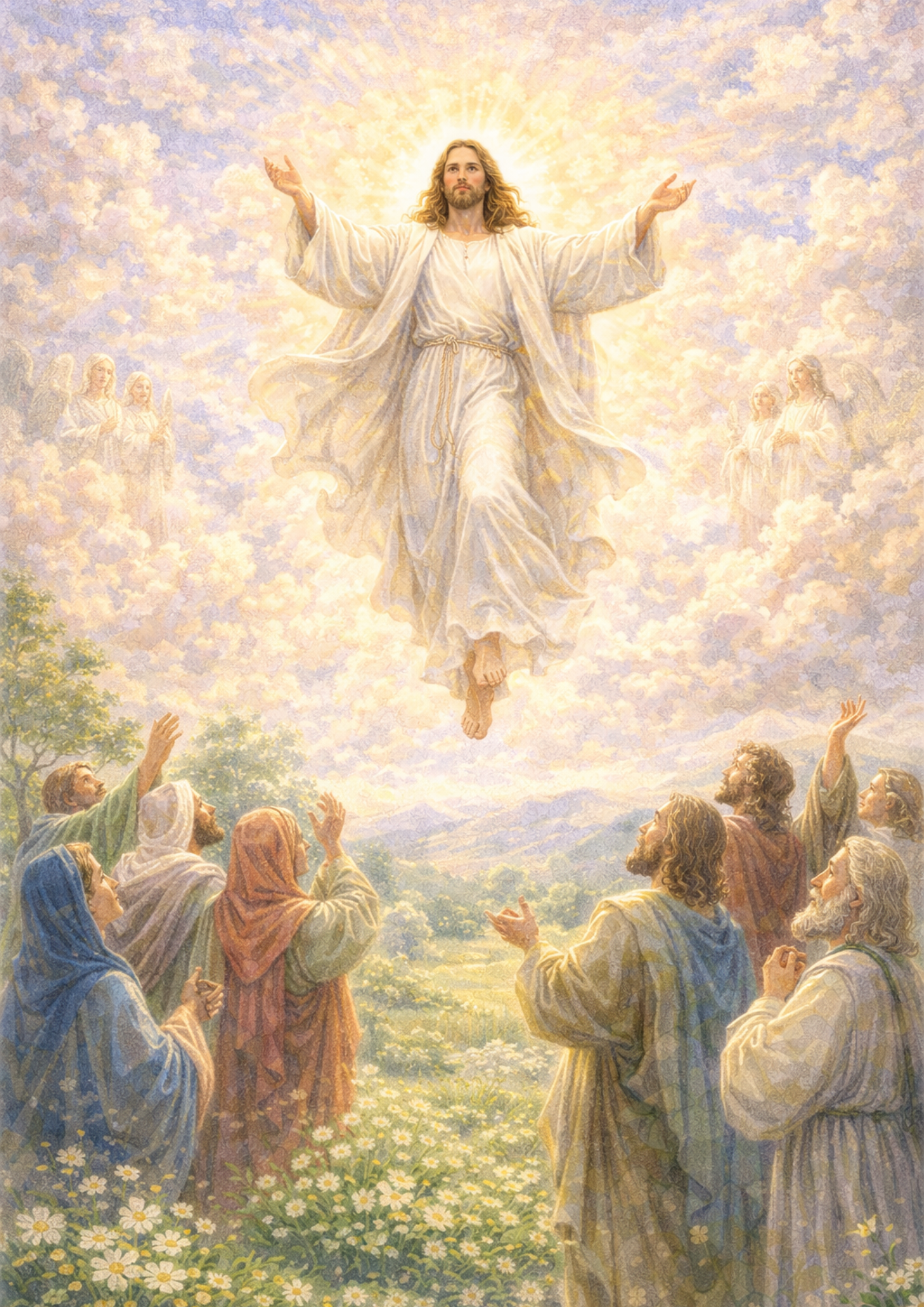 Sticker Sheet / Greeting Card – Assumption of Jesus Full Cat. No. 5711
