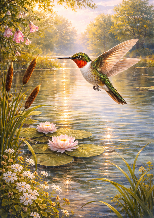 Sticker Sheet / Greeting Card – Hummingbird Full Cat. No. 5727
