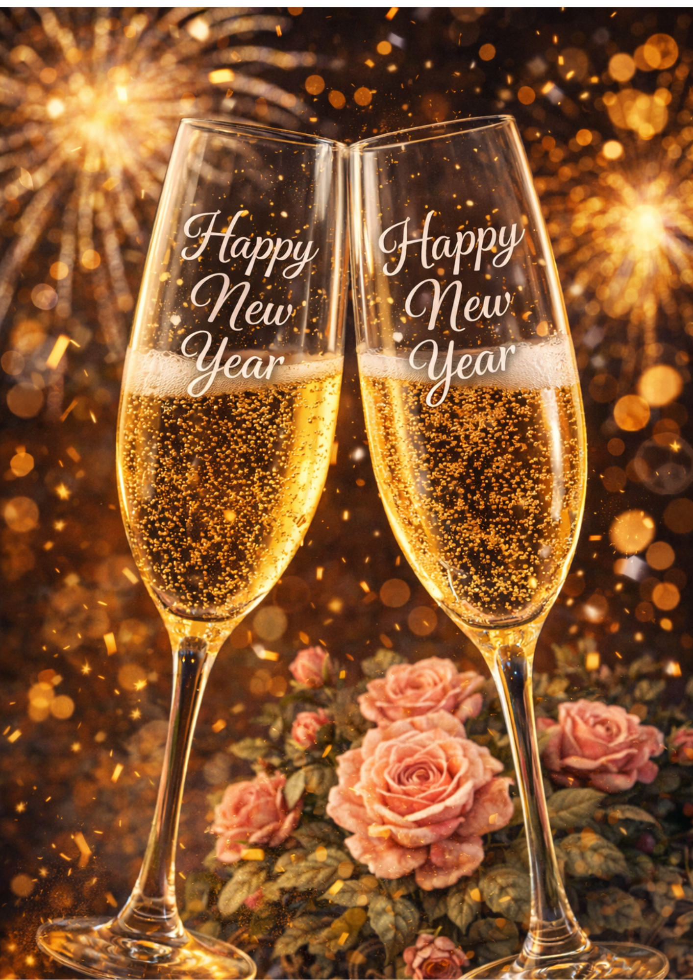Sticker Sheet / Greeting Card – Champagne Glasses Full Cat. No. 5736