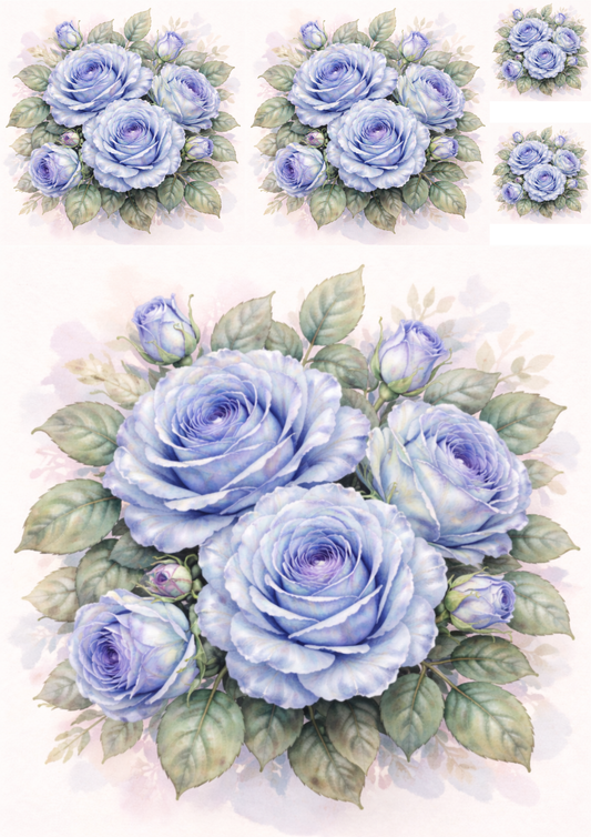 Sticker Sheet / Greeting Card – Roses Collage Cat. No. 5746
