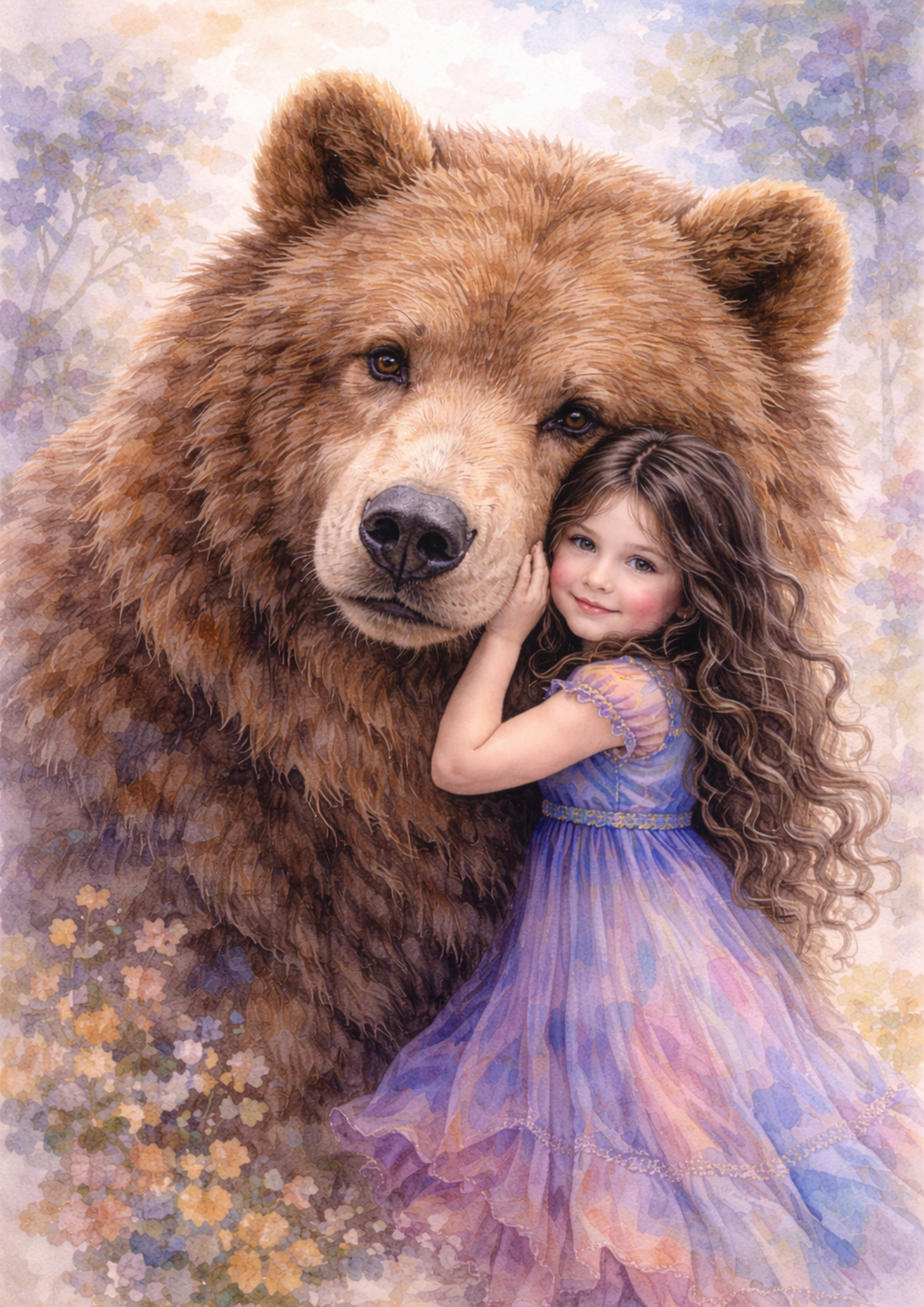 Sticker Sheet / Greeting Card – Girl and Bear Full Cat. No. 5752