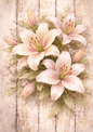 Sticker Sheet / Greeting Card – Lilies Full Cat. No. 5755