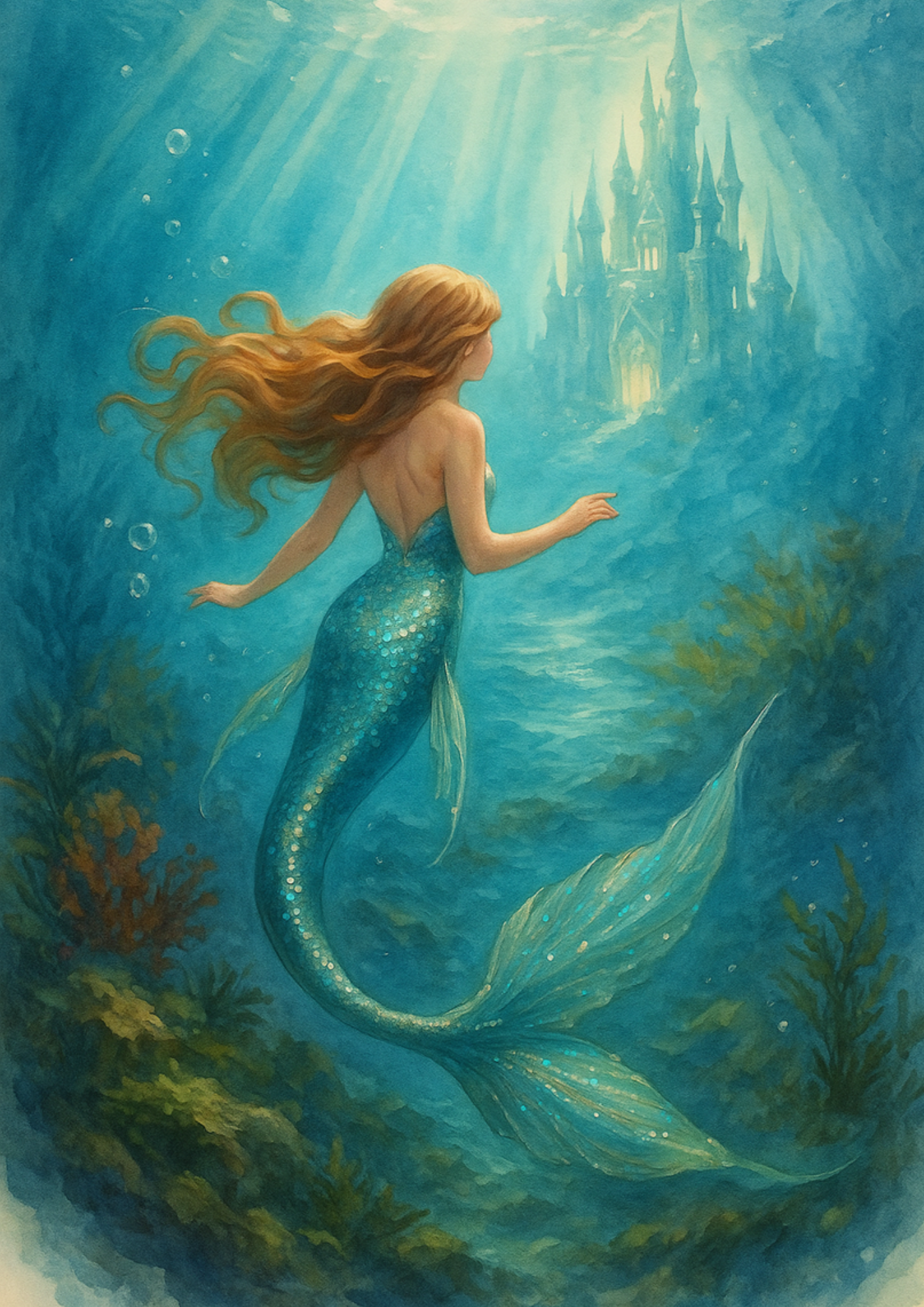Sticker Sheet / Greeting Card – Mermaid Full Cat. No. 5759