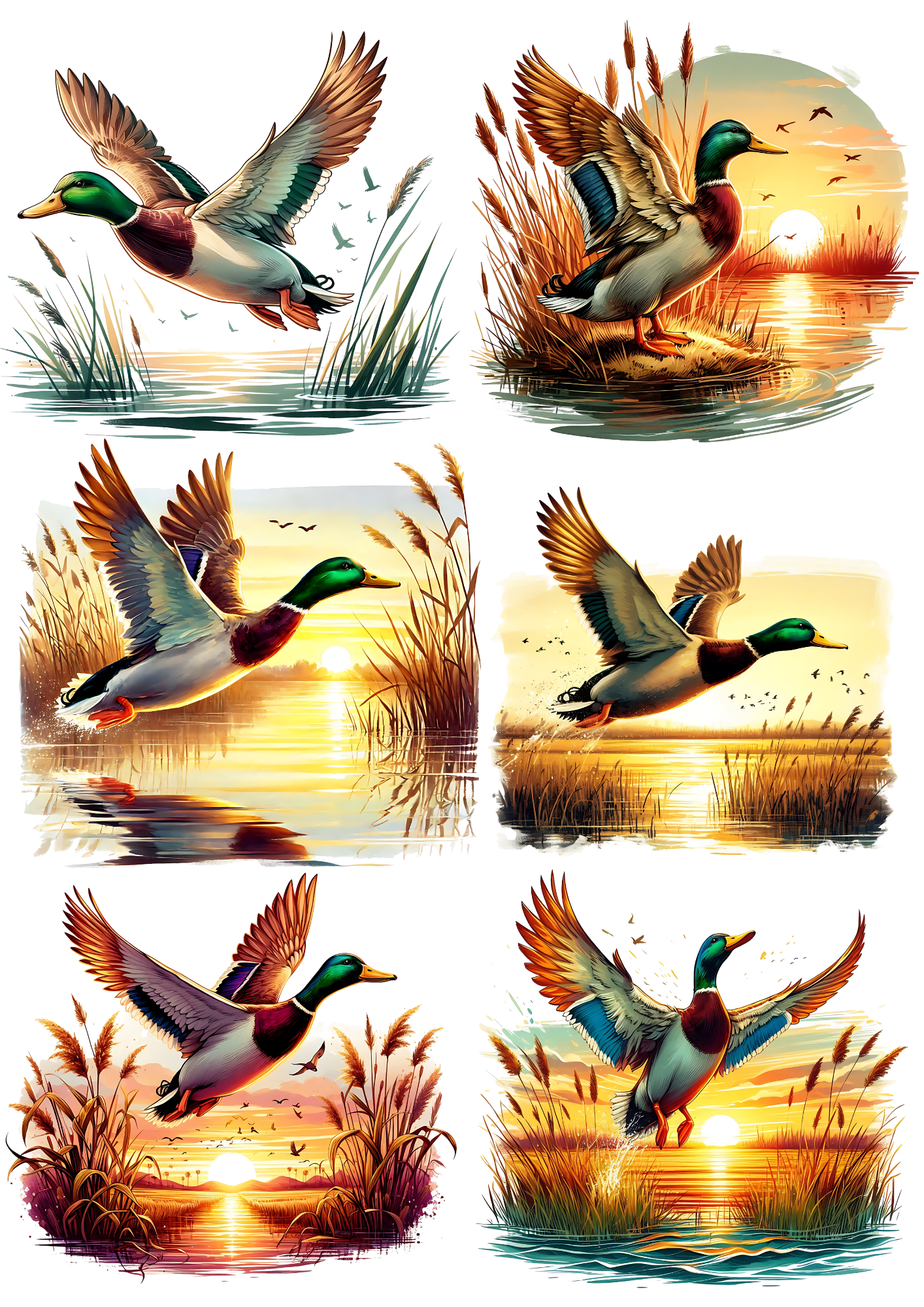Sticker Sheet / Greeting Card – Duck Collage Cat. No. 5785