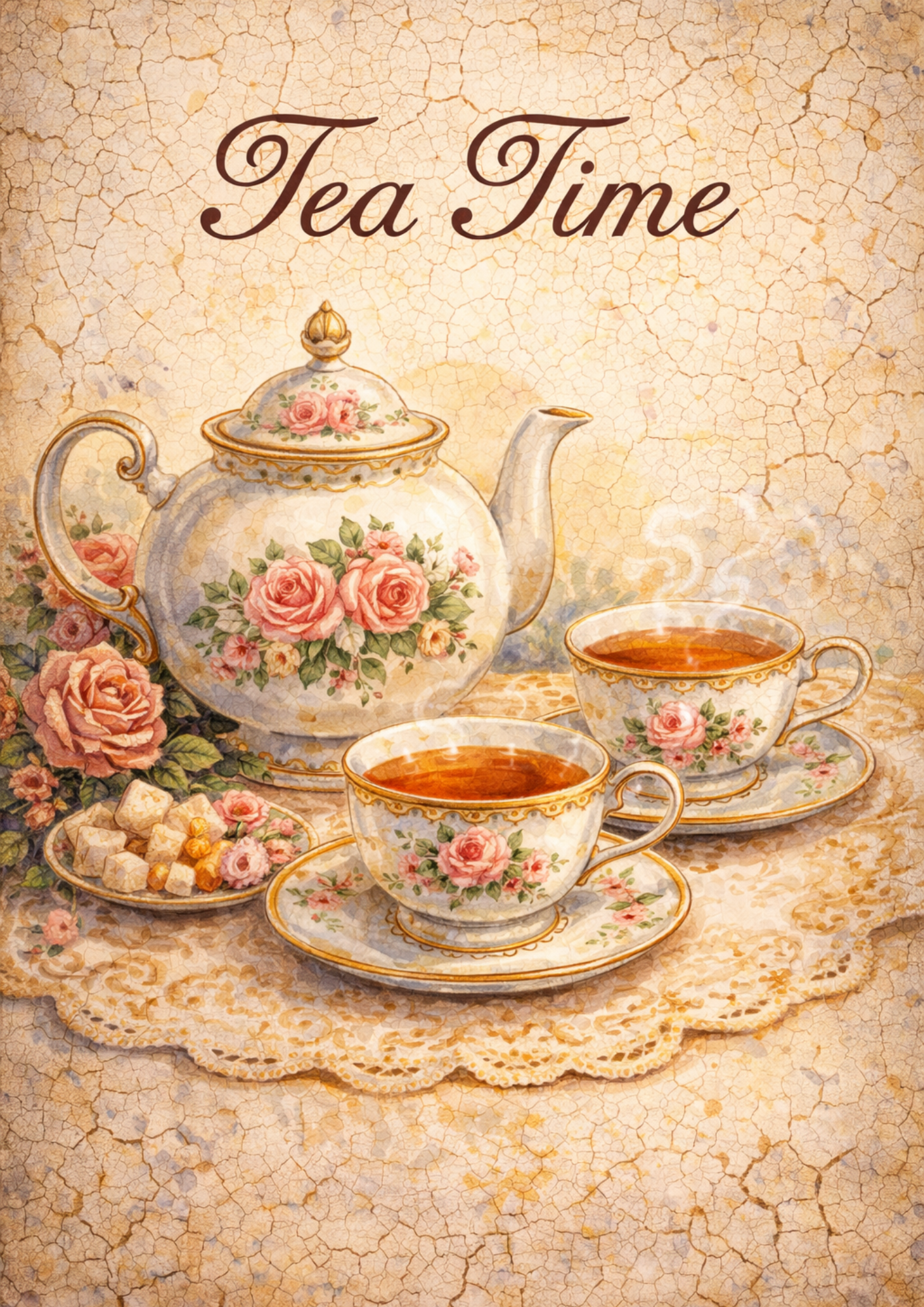 Sticker Sheet / Greeting Card – Tea Set Full Cat. No. 5790
