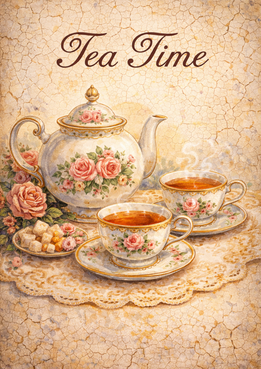 Sticker Sheet / Greeting Card – Tea Set Full Cat. No. 5790