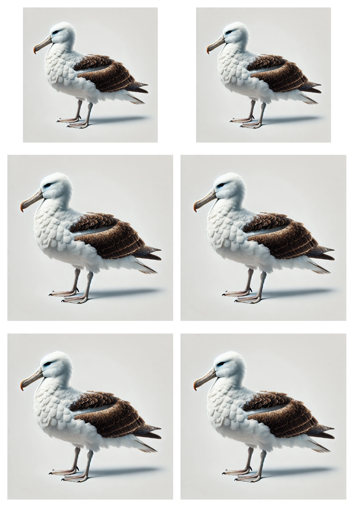 Sticker Sheet / Greeting Card – Albatross Collage Cat. No. 5793