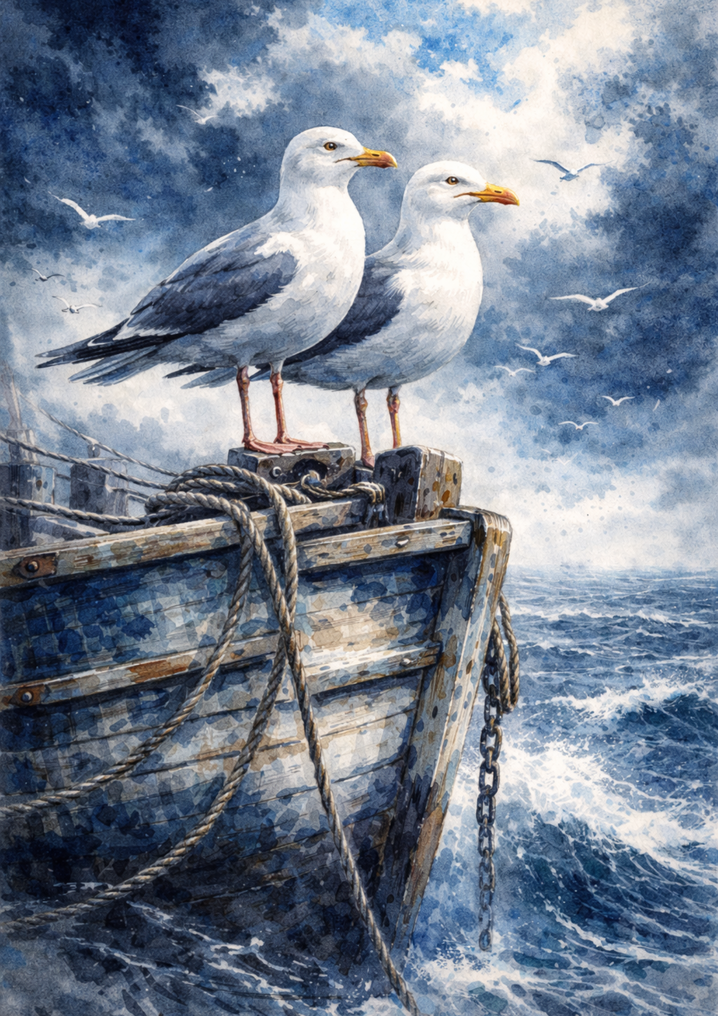 Sticker Sheet / Greeting Card – Seagulls Full Cat. No. 5798