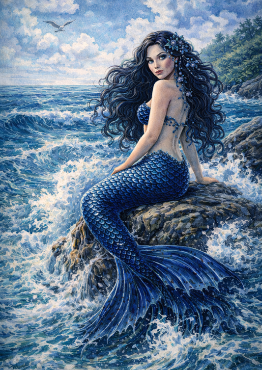 Sticker Sheet / Greeting Card – Mermaid Full Cat. No. 5809