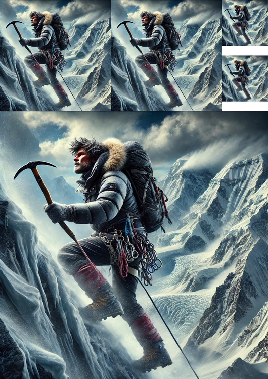 Sticker Sheet / Greeting Card – Mountain Climber Collage Cat. No. 5810