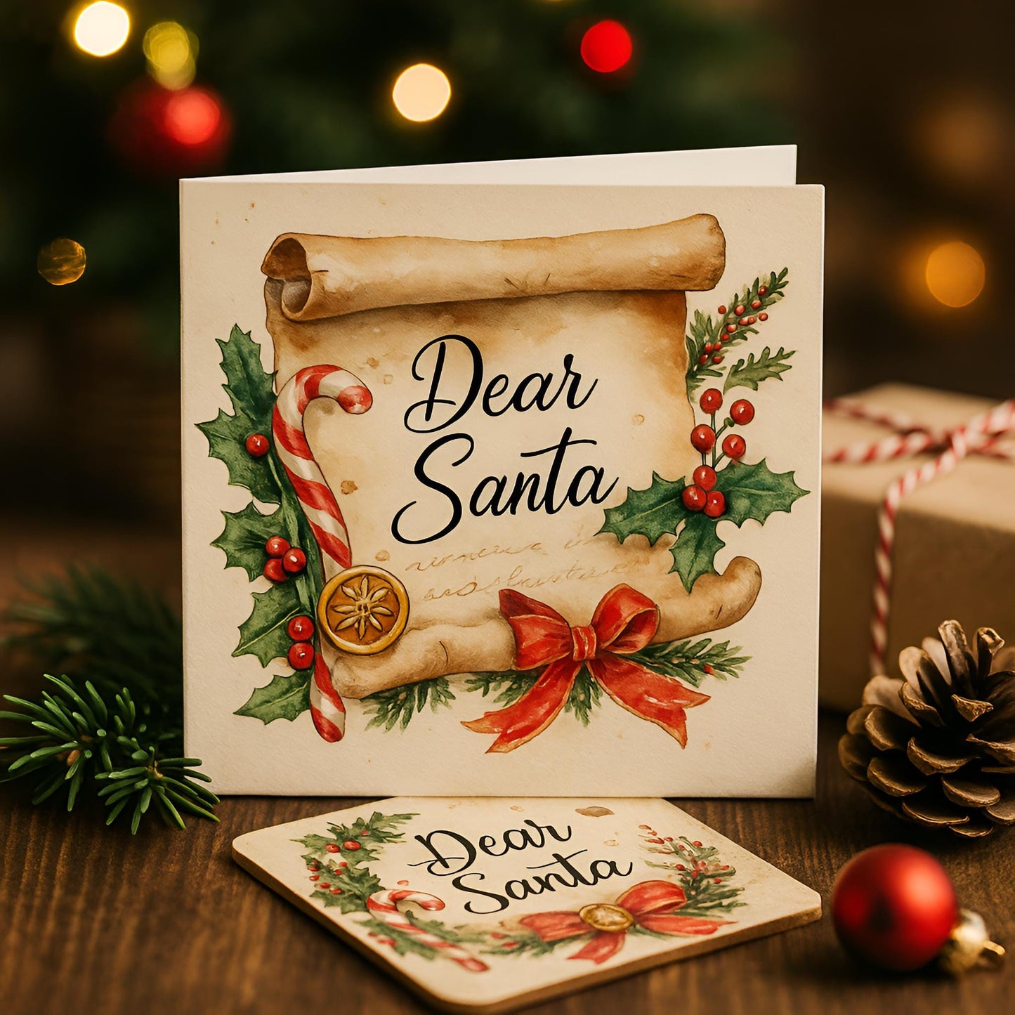 Watercolor Letters to Santa Clipart: 36 PNG Christmas Mail & Holiday Lettering (Digital Download)