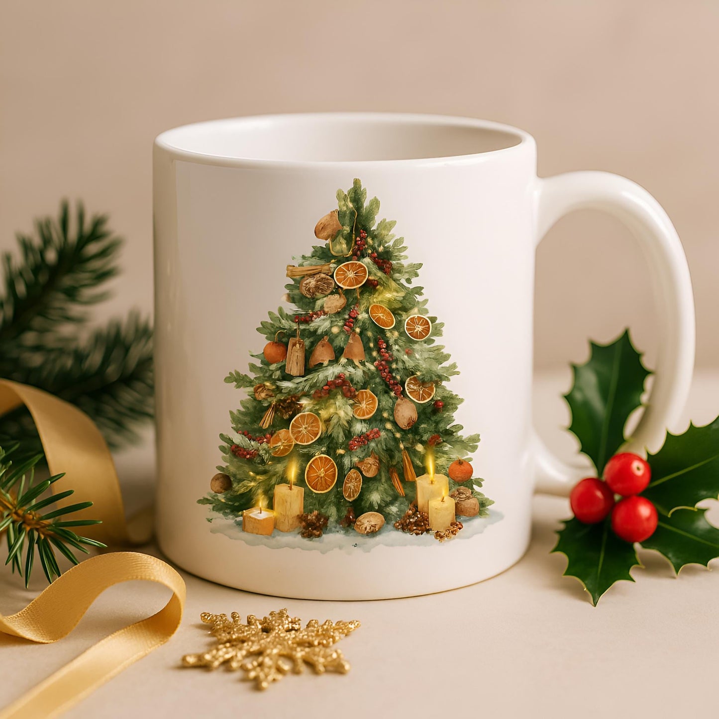 Watercolor Christmas Trees Clipart Set: 36 PNG Designs with Transparent Background