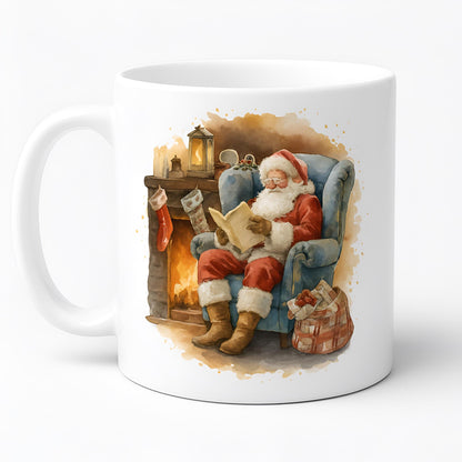 Watercolor Christmas Santa Scenes Clipart Set: 64 PNG Designs – Transparent Background – 300 DPI