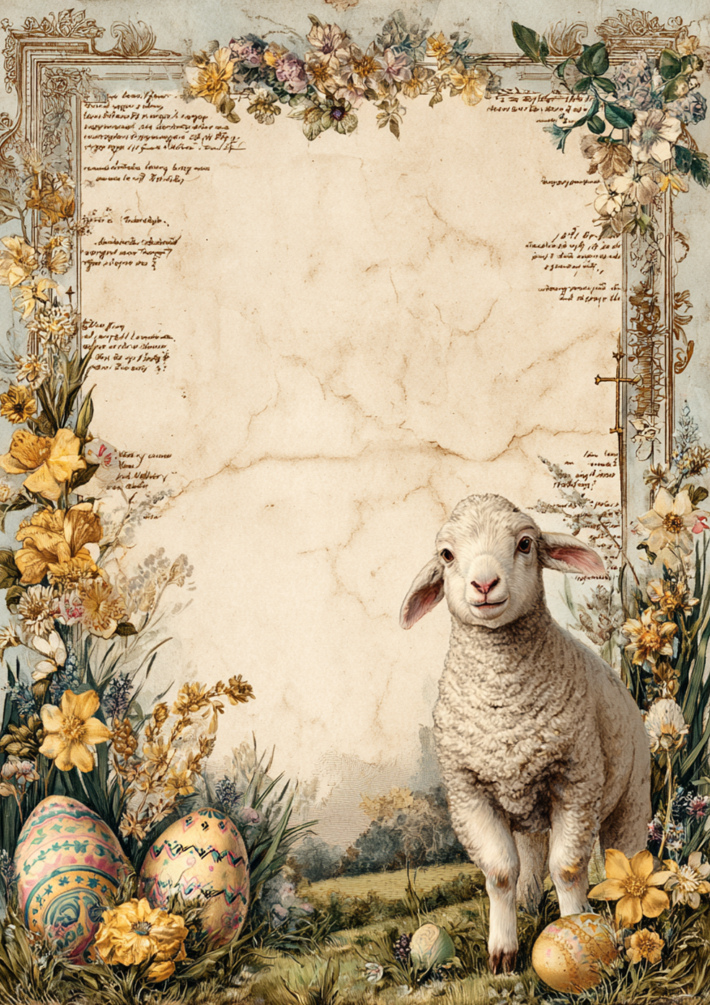 Sticker Sheet / Greeting Card – Easter Journaling Page Full Cat. No. 8328