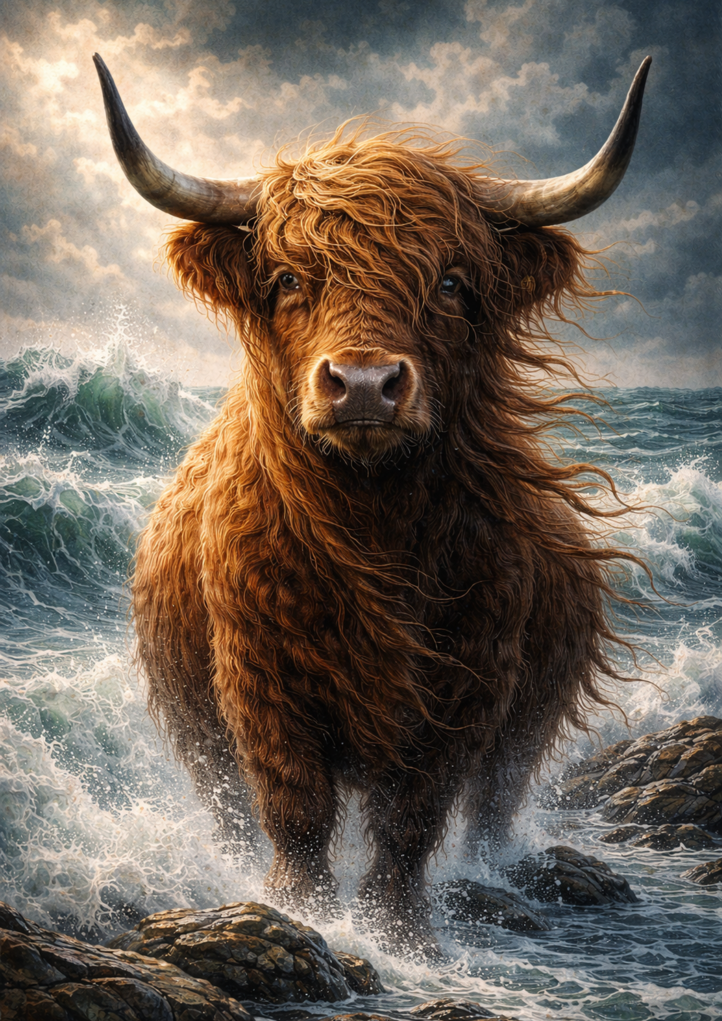 Sticker Sheet / Greeting Card – Highland Cow Full Cat. No. 8335