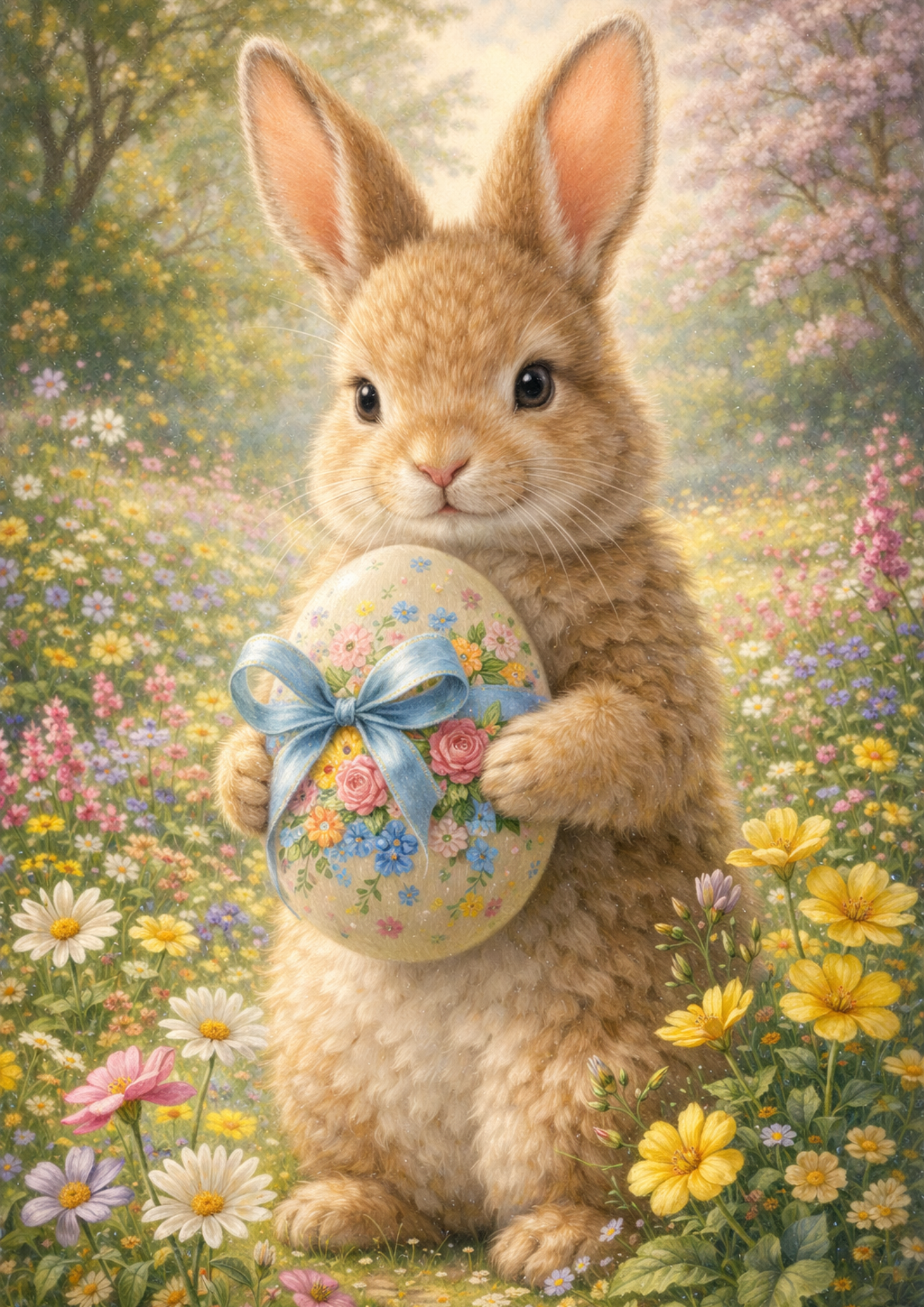 Sticker Sheet / Greeting Card – Easter Bunny Full Cat. No. 8337