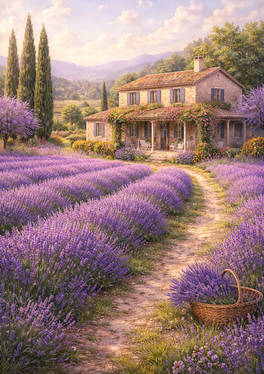 Sticker Sheet / Greeting Card – Lavender Field Full Cat. No. 8376