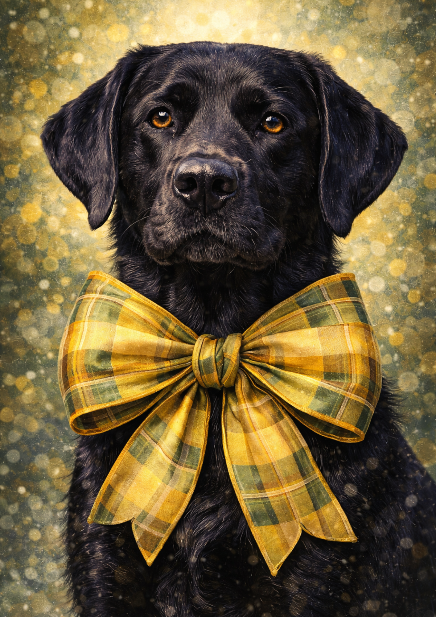 Sticker Sheet / Greeting Card – Labrador Dog With Bow Tie Full Cat. No. 8395