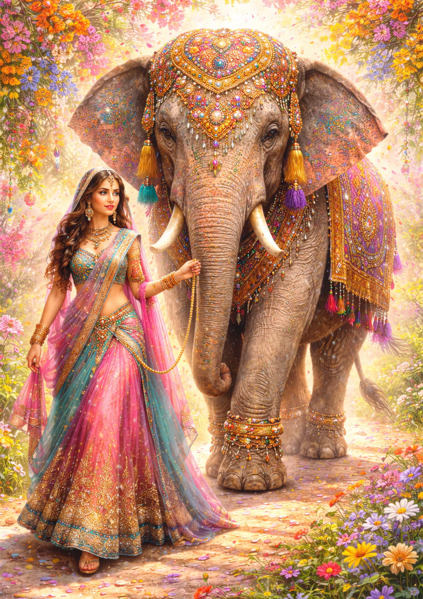 Sticker Sheet / Greeting Card – Indian Elephant Full Cat. No. 8407