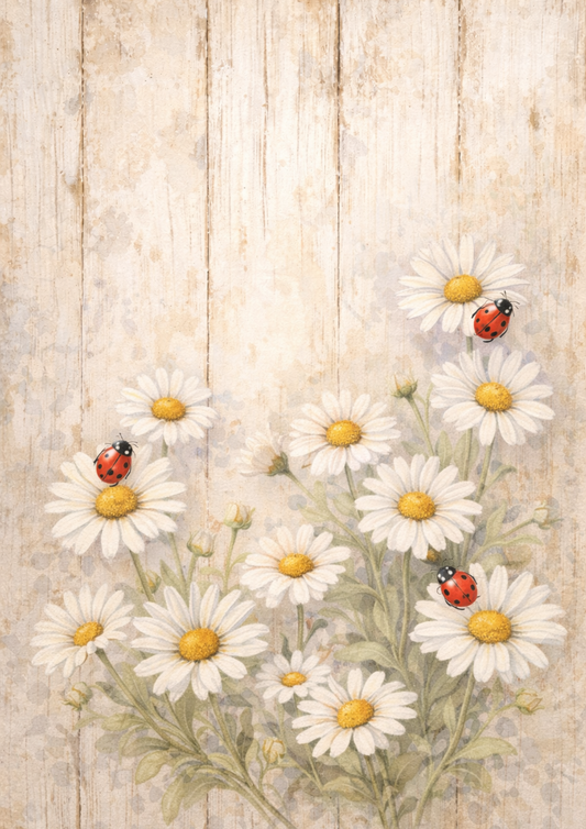 Sticker Sheet / Greeting Card – Floral Journaling Background Full Cat. No. 8418