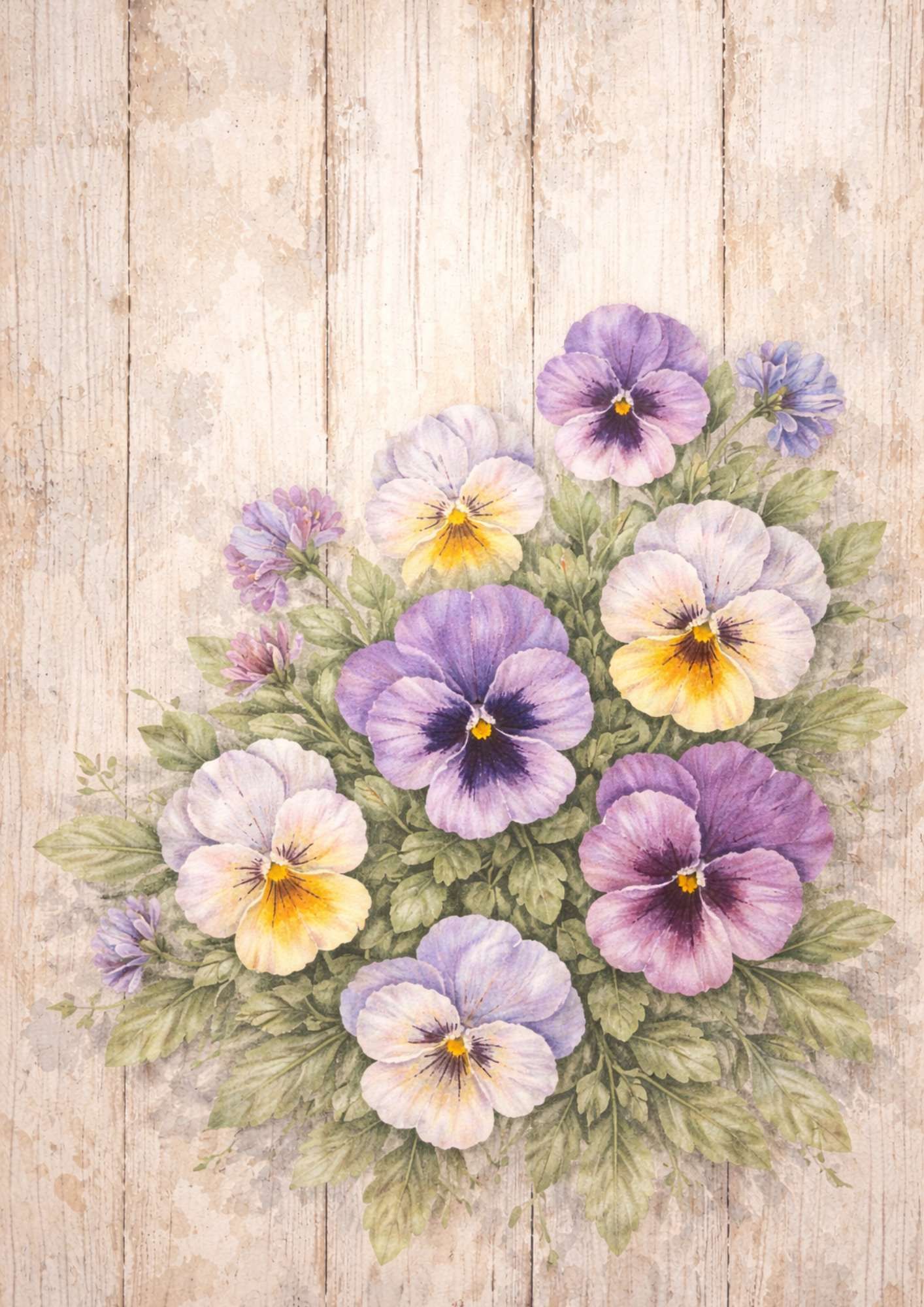 Sticker Sheet / Greeting Card – Floral Journaling Background Full Cat. No. 8419