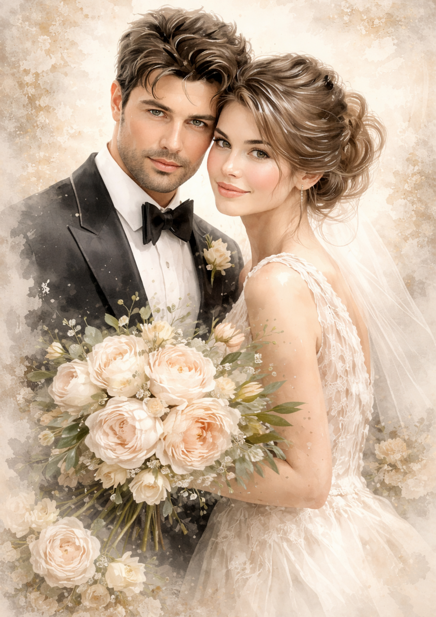 Sticker Sheet / Greeting Card – Young Married Couple Full Cat. No. 8459