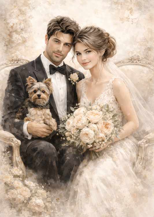 Sticker Sheet / Greeting Card – Young Married Couple Full Cat. No. 8460