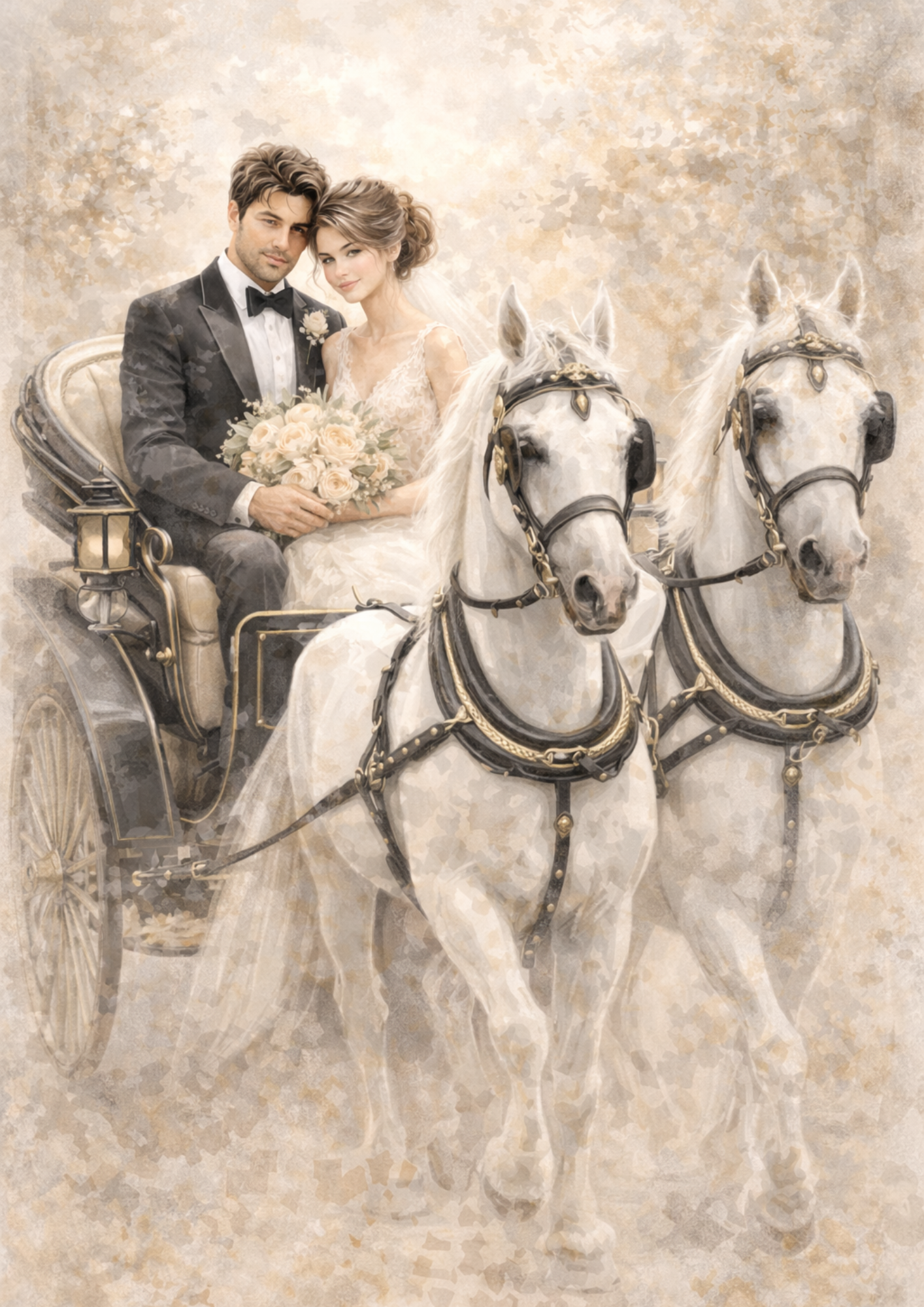 Sticker Sheet / Greeting Card – Young Married Couple Full Cat. No. 8464