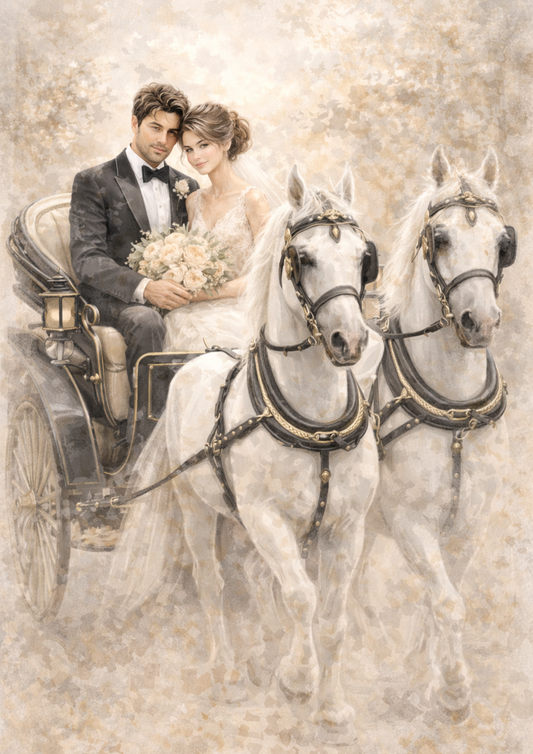 Sticker Sheet / Greeting Card – Young Married Couple Full Cat. No. 8464