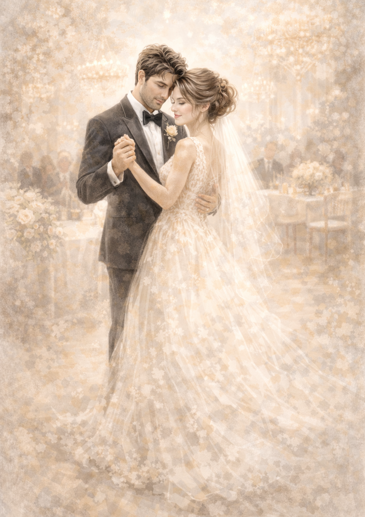 Sticker Sheet / Greeting Card – Young Married Couple Full Cat. No. 8466