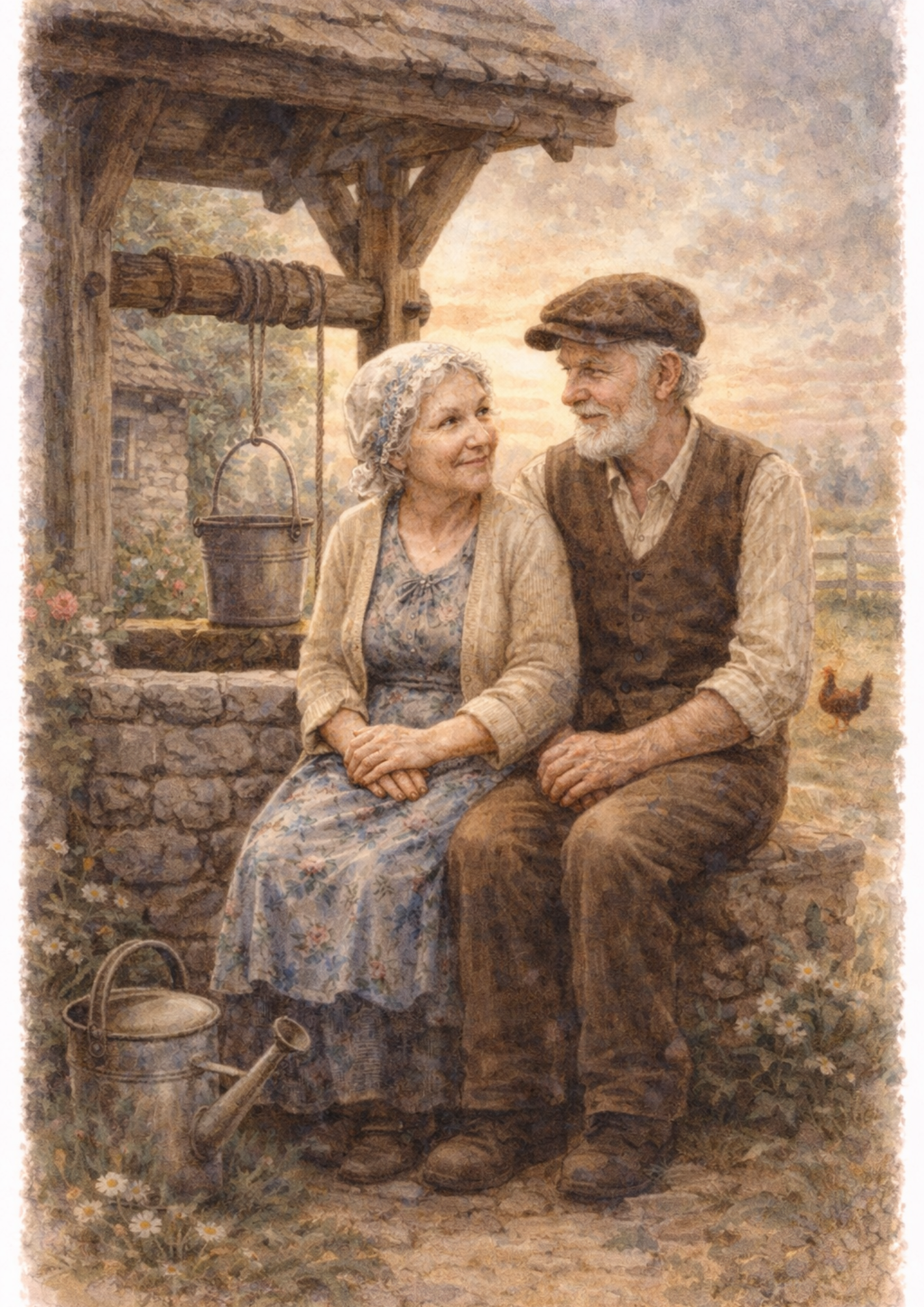 Sticker Sheet / Greeting Card – Couple of Old People Full Cat. No. 8505