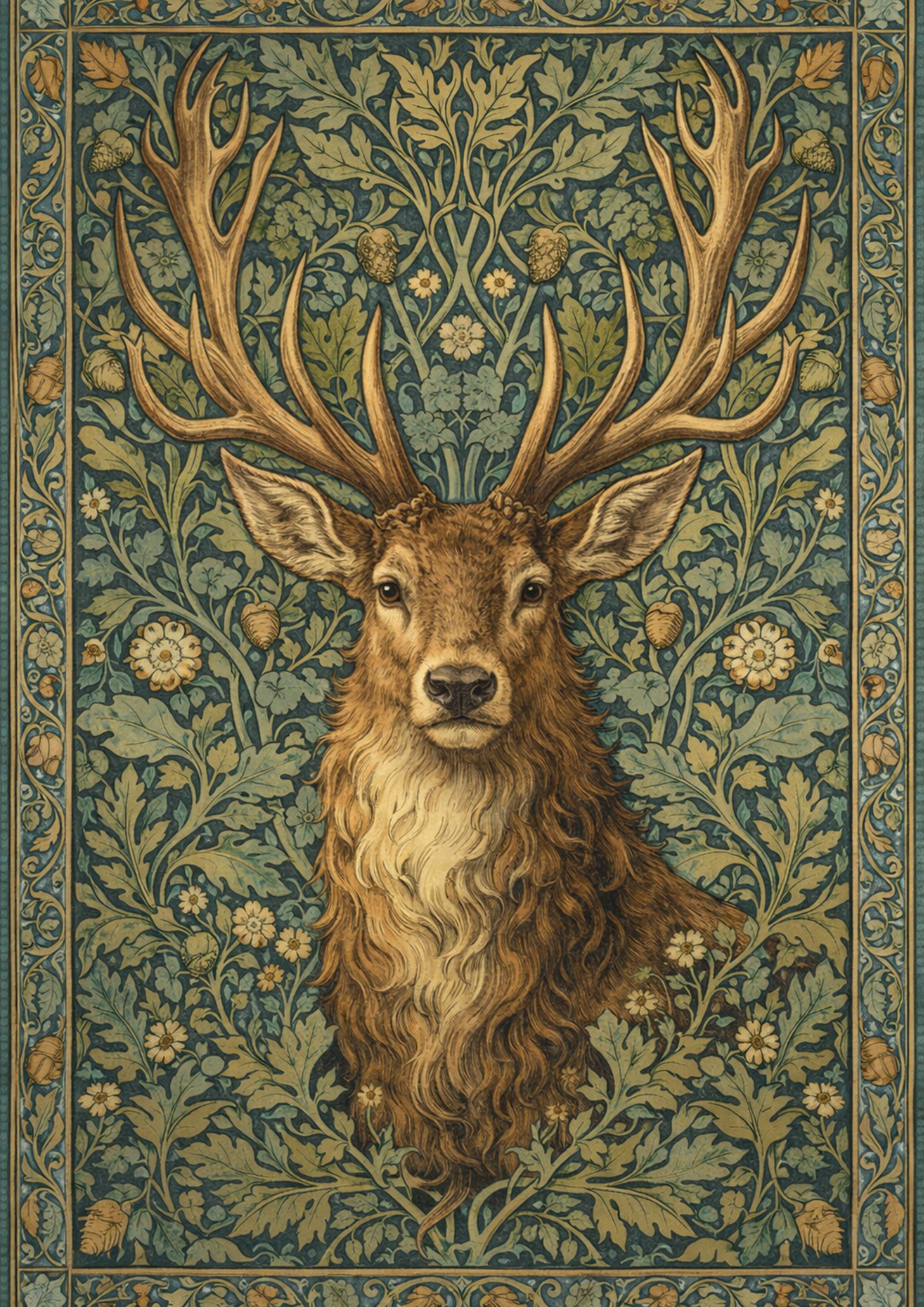 Sticker Sheet / Greeting Card – Deer Portrait Full Cat. No. 8506