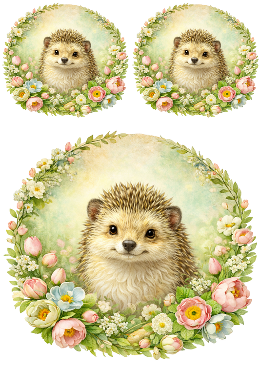 Sticker Sheet / Greeting Card – Hedgehog Collage Cat. No. 8513