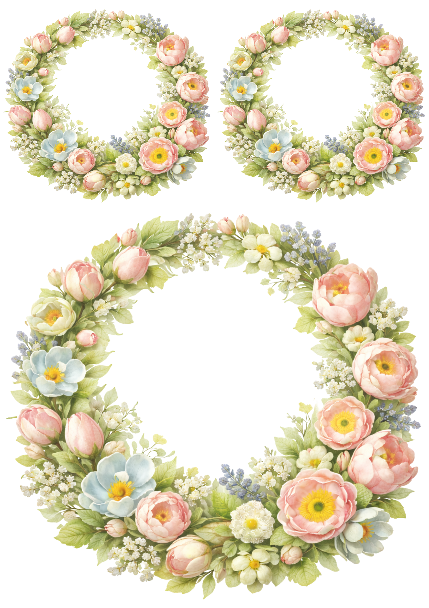 Sticker Sheet / Greeting Card – Wreath Collage Cat. No. 8518