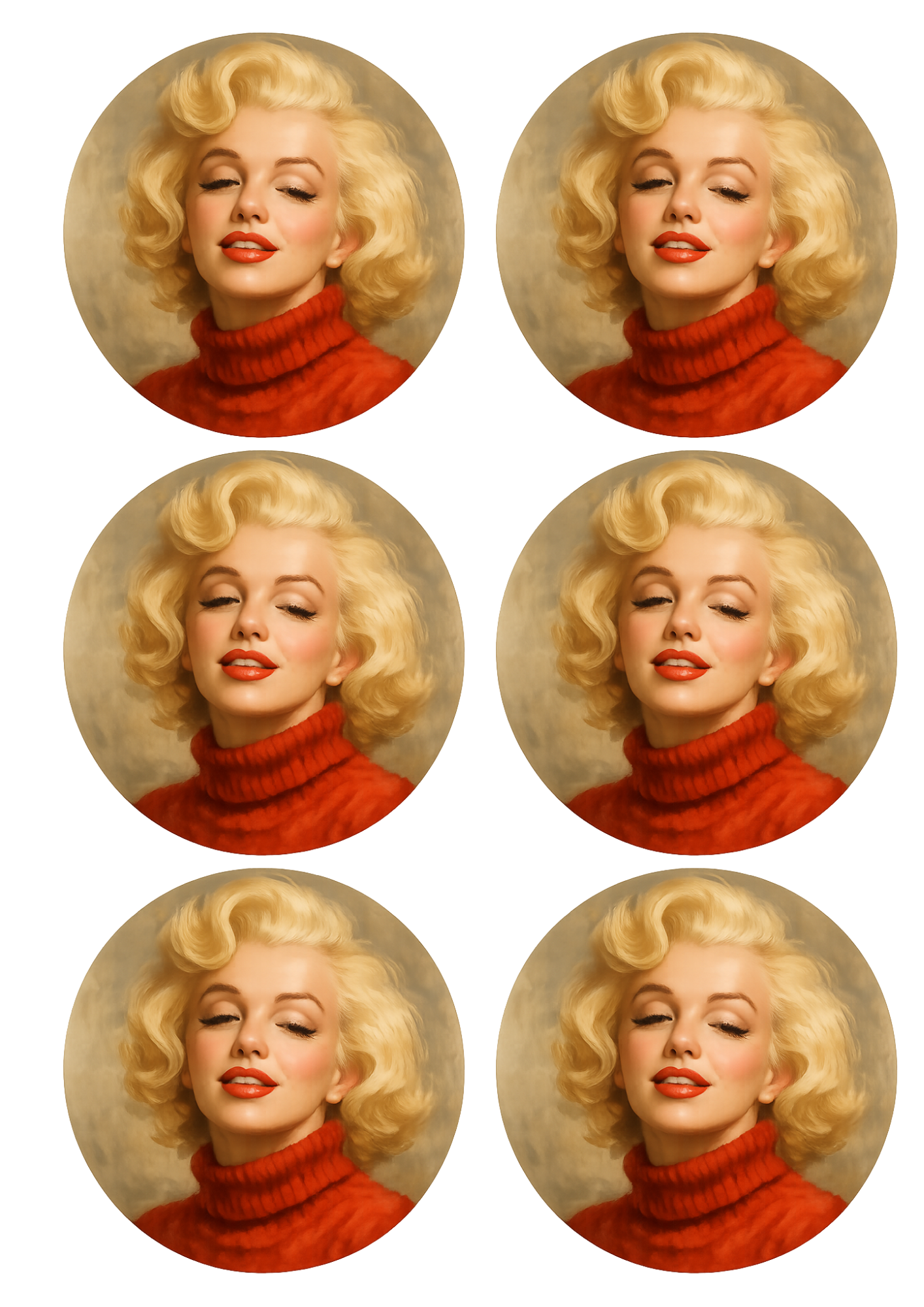 Sticker Sheet / Greeting Card – Marilyn Monroe Collage Cat. No. 8526