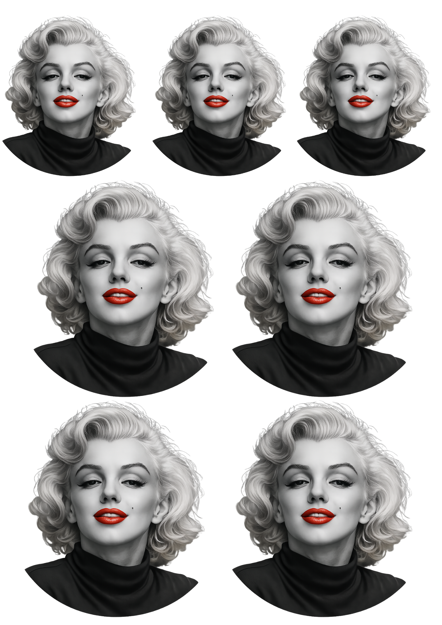 Sticker Sheet / Greeting Card – Marilyn Monroe Collage Cat. No. 8527