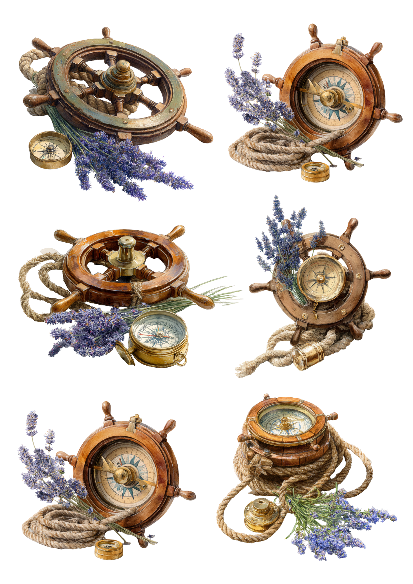 Sticker Sheet / Greeting Card – Compass Collage Cat. No. 8542
