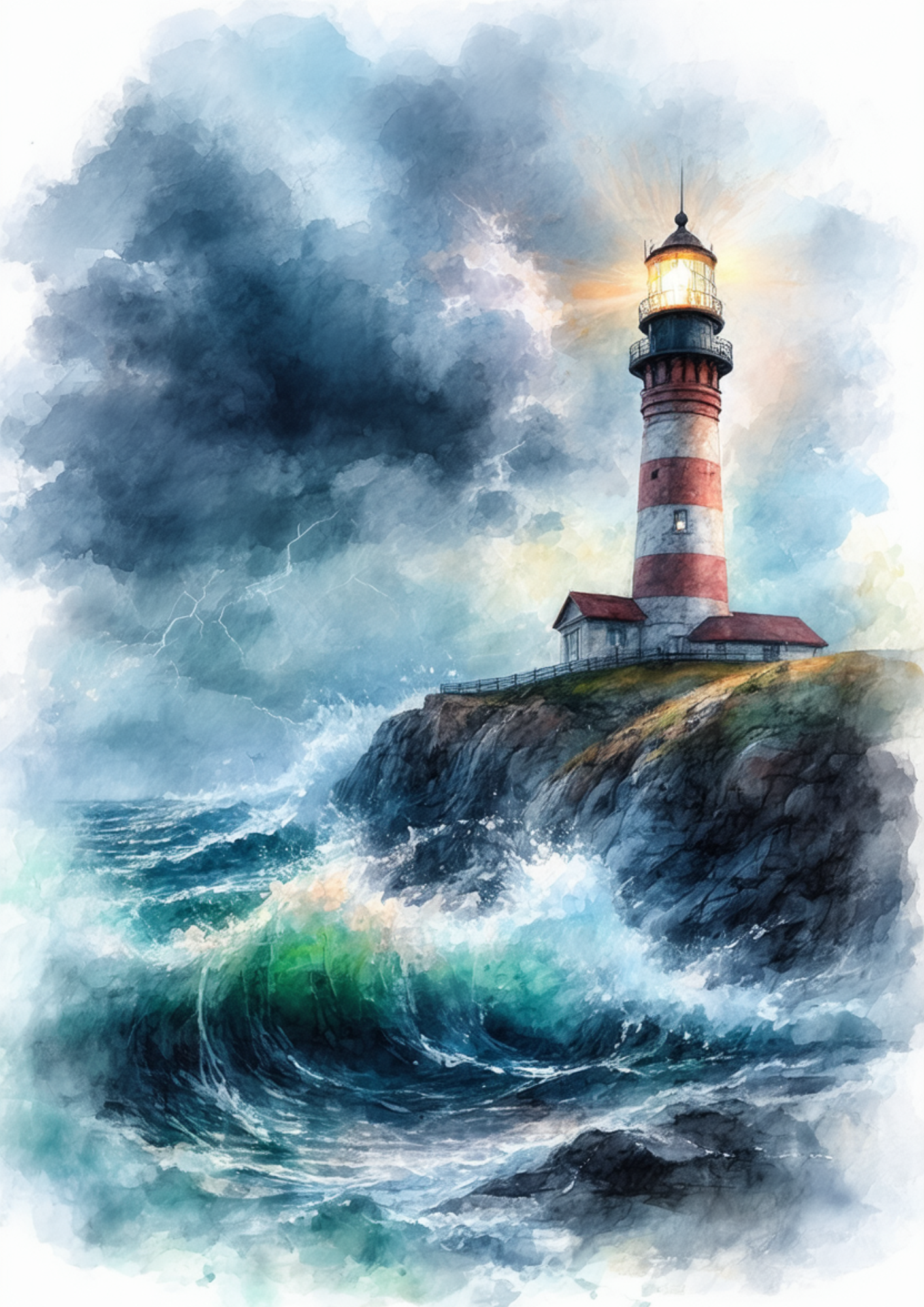 Sticker Sheet / Greeting Card – Lighthouse Full Cat. No. 8559
