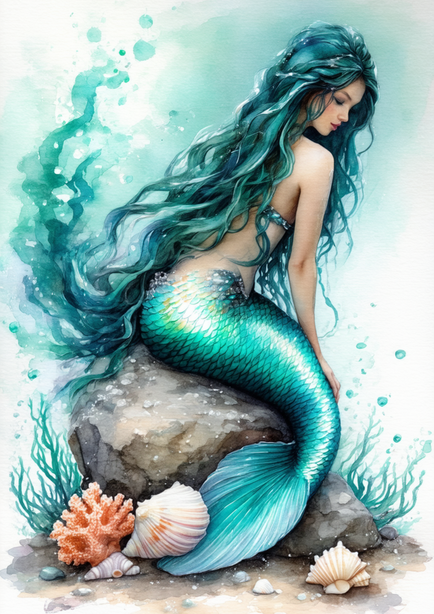 Sticker Sheet / Greeting Card – The Little Mermaid Full Cat. No. 8563