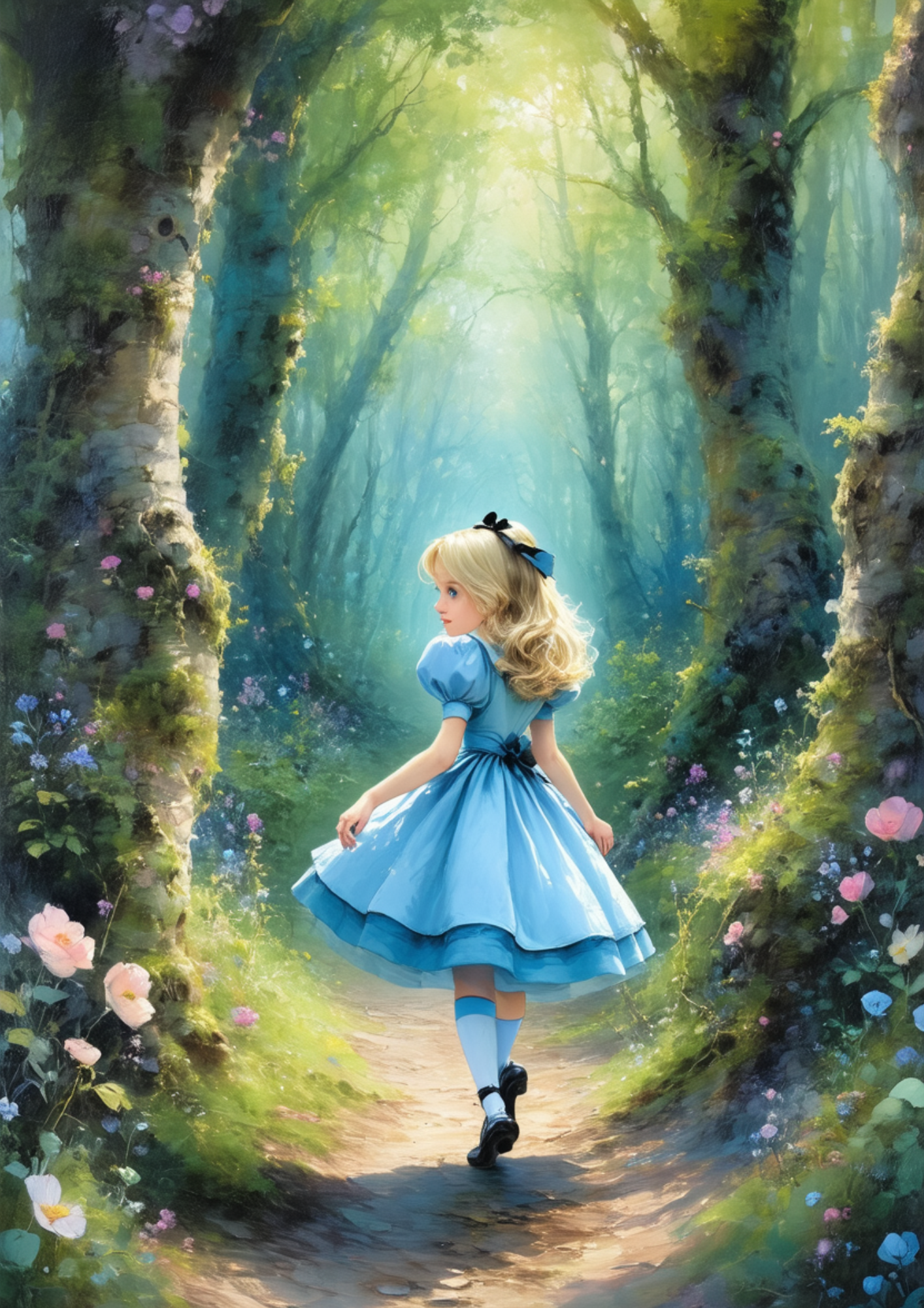 Sticker Sheet / Greeting Card – Alice in Wonderland Full Cat. No. 8565