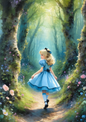 Sticker Sheet / Greeting Card – Alice in Wonderland Full Cat. No. 8565