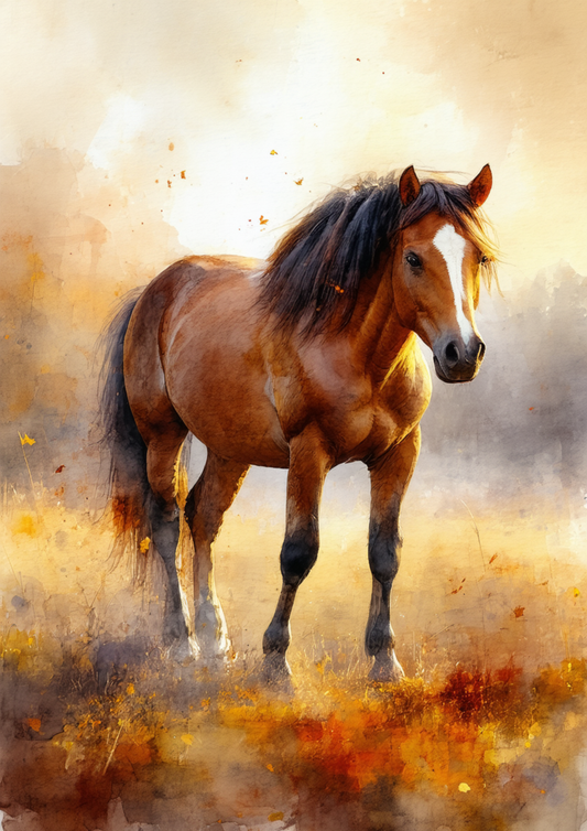 Sticker Sheet / Greeting Card – Horse Full Cat. No. 8571