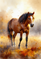 Sticker Sheet / Greeting Card – Horse Full Cat. No. 8571