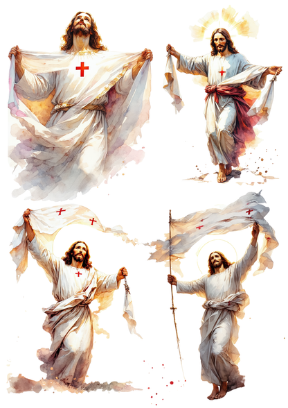 Sticker Sheet / Greeting Card – Jesus Collage Cat. No. 8580