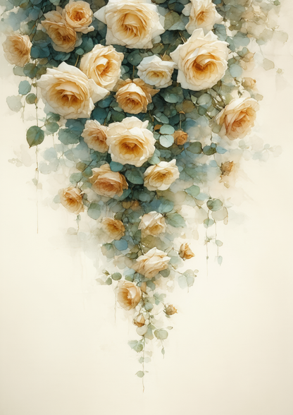 Sticker Sheet / Greeting Card – Roses Garland Full Cat. No. 8605